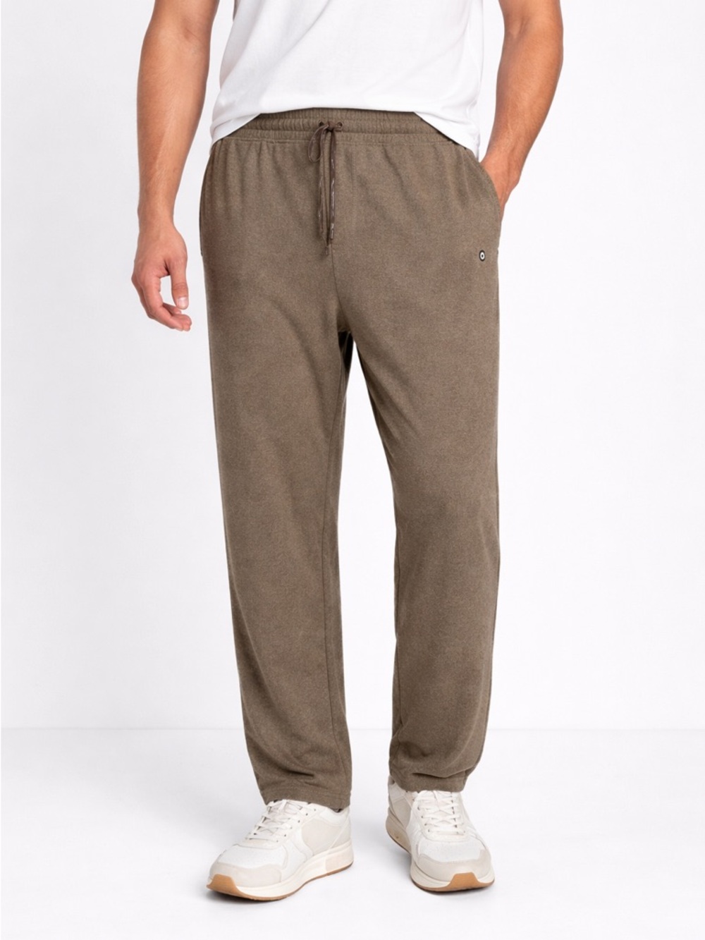 Ben Sherman Lounge Pants Mens Medium Brown Drawstring Knit Pajama Casual